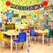 Back to School Hanging Decorations Set, Welcome to School Banner and Swirl Decorations, Classroom Welcome Party Decor with School Bus, Apple & Book Cutouts, Back to School Ceiling Hanging Supplies